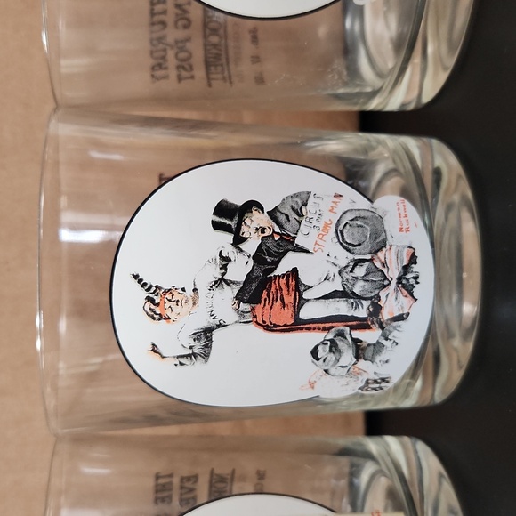 Norman Rockwell Saturday post glasses plz read description not a complete set - Picture 5 of 17